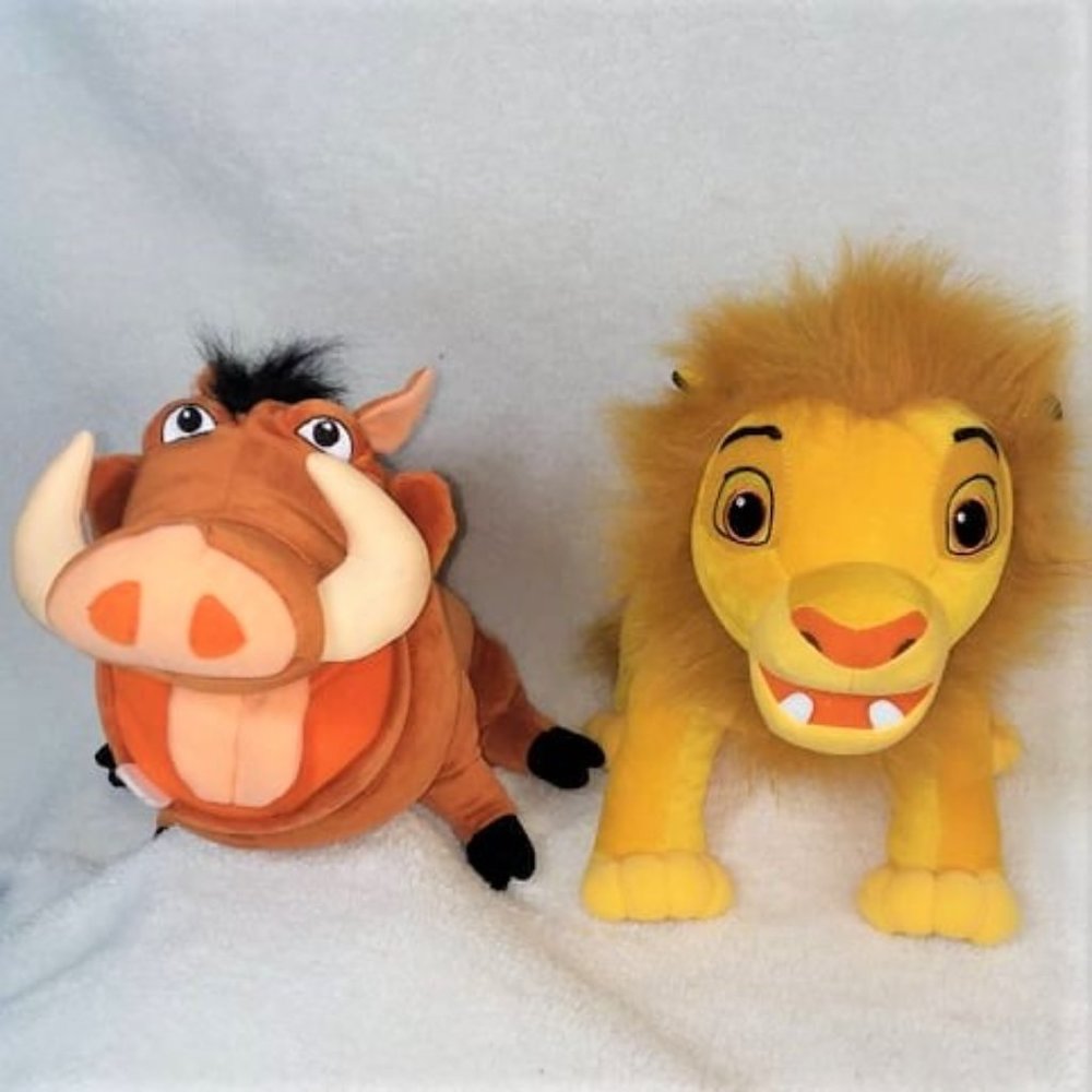 DISNEY The Lion King Simba and Puma Plush 2003 Hasbro 10260